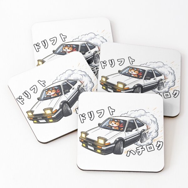 Item preview, Kawaii Drift Cat AE86 JDM Racer Akina mountain designed and sold by Muri Neko.