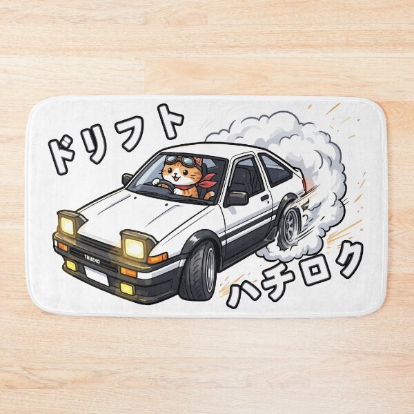Item preview, Kawaii Drift Cat AE86 JDM Racer Akina mountain designed and sold by Muri Neko.