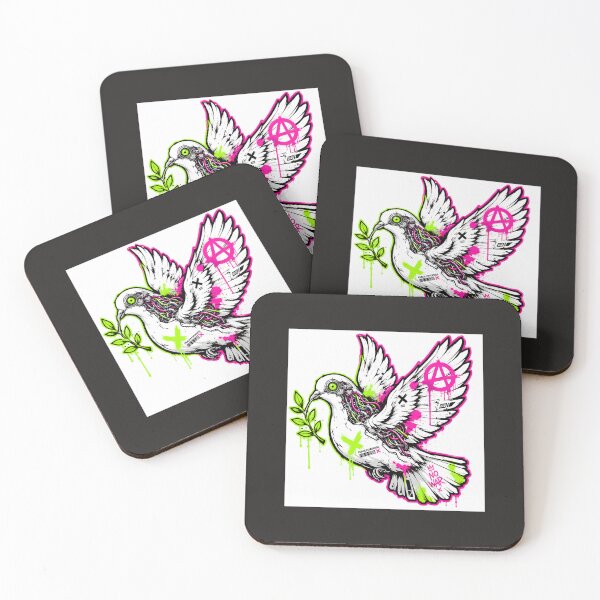 Item preview, Cyberpunk Peace Dove - Neon Graffiti Street Art designed and sold by Neo Tokio.