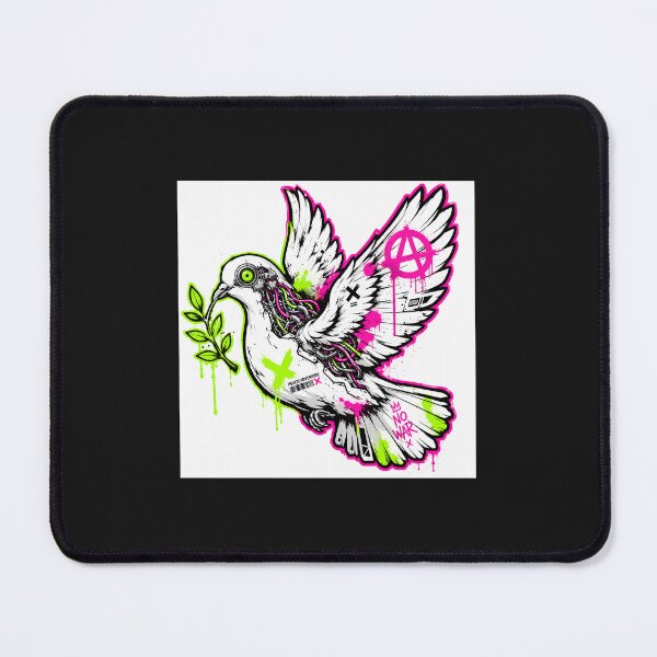 Item preview, Cyberpunk Peace Dove - Neon Graffiti Street Art designed and sold by Neo Tokio.