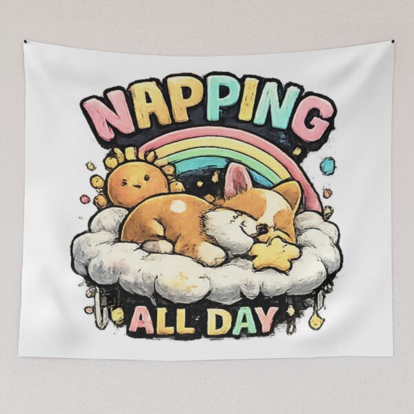 Item preview, Napping All Day Cute Sleeping Cat Shirt designed and sold by Cavalier-org.