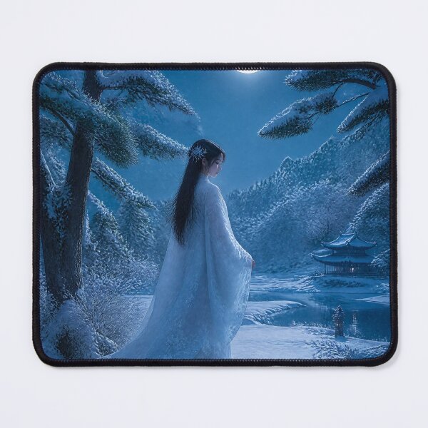 Item preview, Winter Moon Spirit – Yuki Onna Japanese Folklore Snow Ghost Woman Art designed and sold by kaxymax.