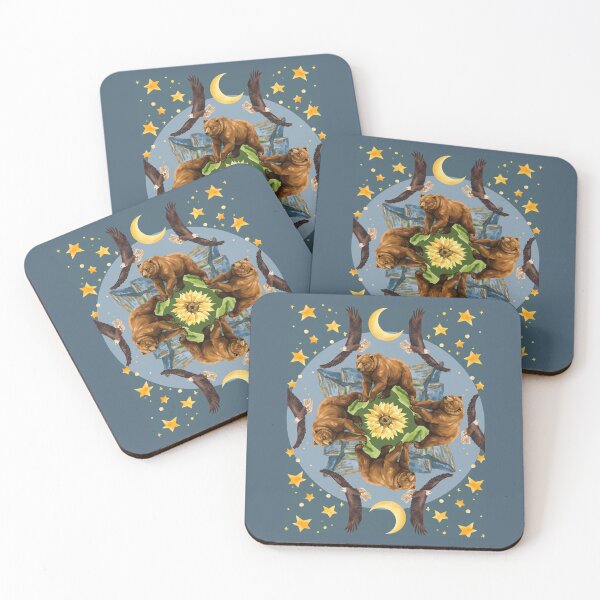 Item preview, Bear and Bald Eagle Mandala Design designed and sold by Nene Bird Designs.