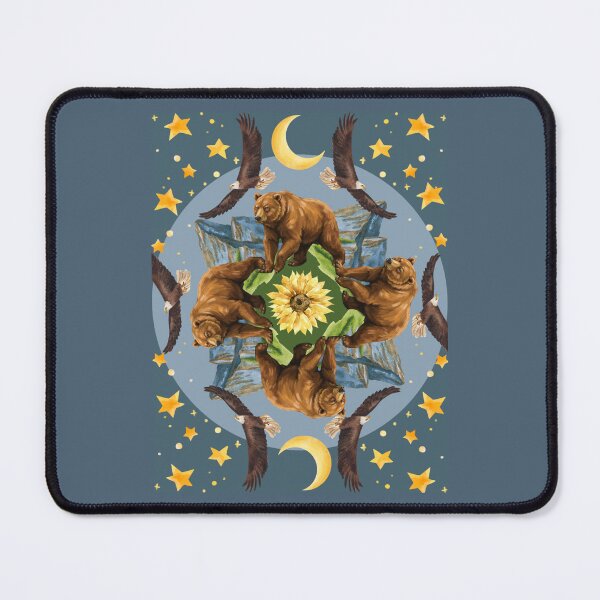 Item preview, Bear and Bald Eagle Mandala Design designed and sold by Nene Bird Designs.