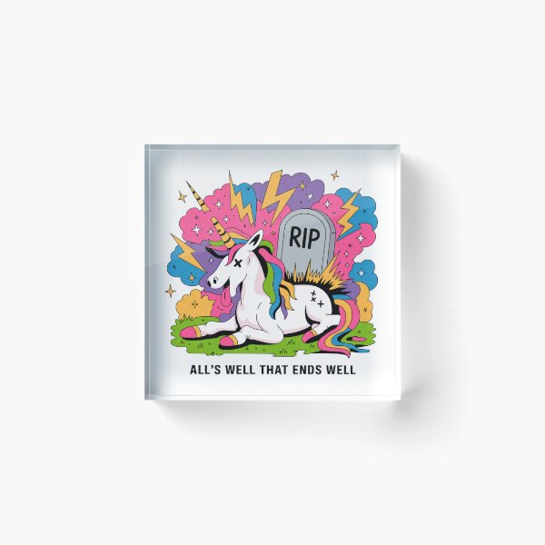 Item preview, All's Well That Ends Well Dead Unicorn Art designed and sold by LukaRealm.