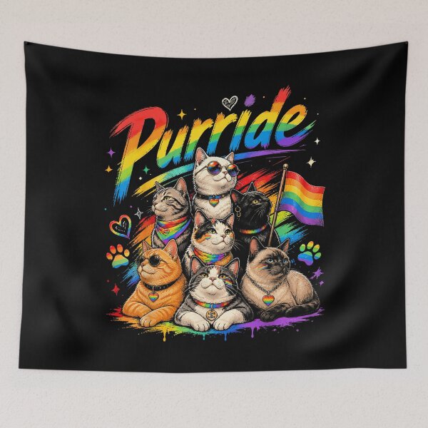Item preview, Purride Gay Pride Cat Kitten Rainbow  designed and sold by Serdinas.