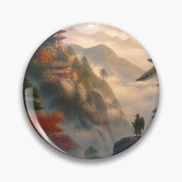 Item preview, Japanese Mountain Guardian – Tengu Yokai Mount Fuji Fantasy Landscape Art designed and sold by kaxymax.