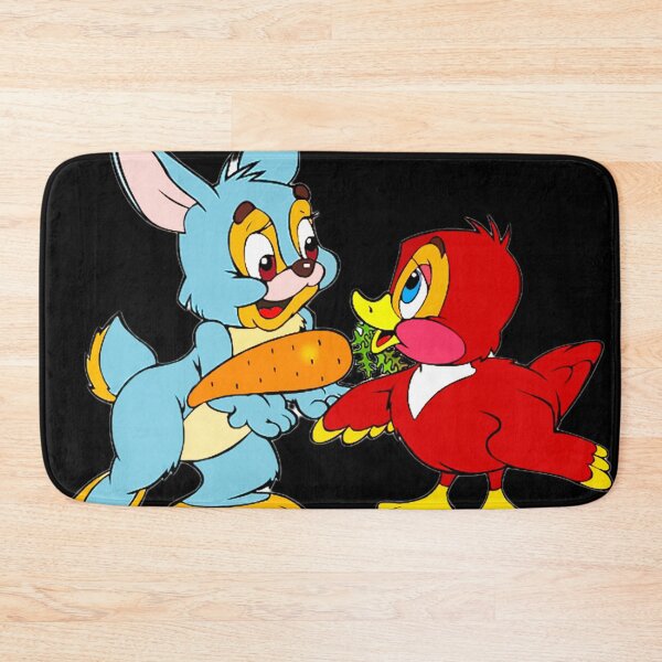 Item preview, Retro Cartoon Animal Friends - Kawaii Bunny & Red Bird  designed and sold by Tokraz-art.