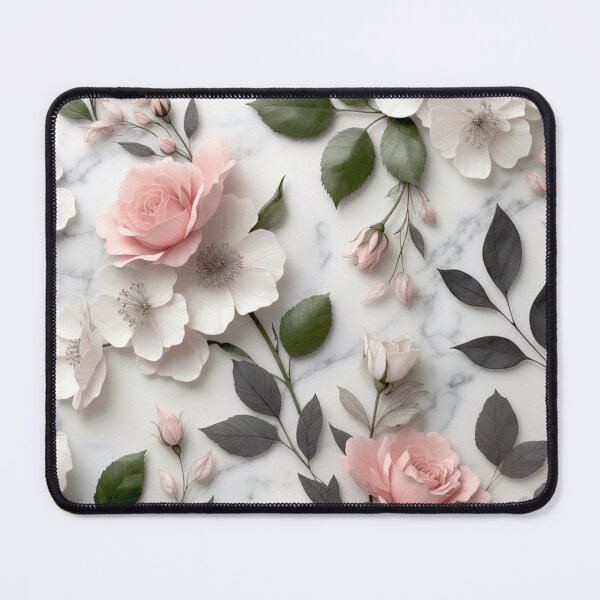 Item preview, Soft Pink Rose Marble Flowers designed and sold by IntelliMindDesigns.