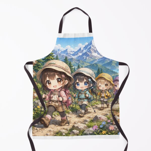 Item preview, Cute Chibi Girls Hiking a Mountain Trail designed and sold by konkapo00.