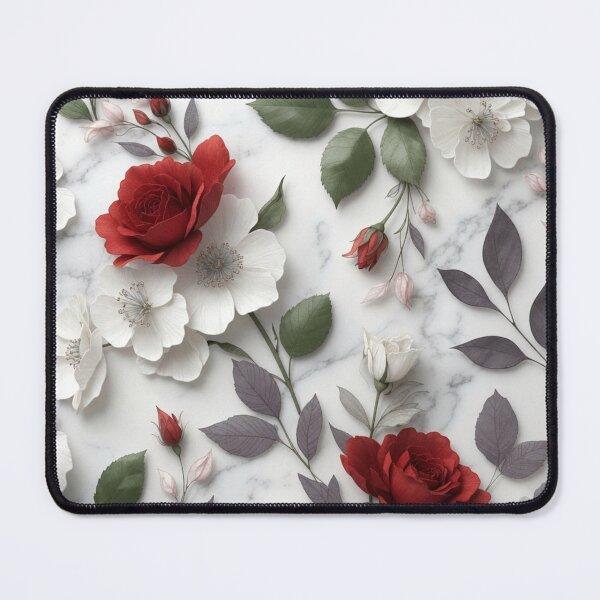 Item preview, Red Rose Marble Floral Design designed and sold by IntelliMindDesigns.