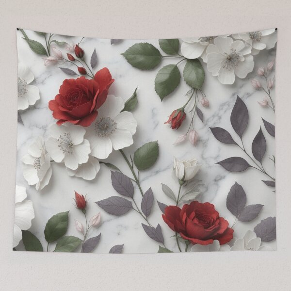 Item preview, Red Rose Marble Floral Design designed and sold by IntelliMindDesigns.