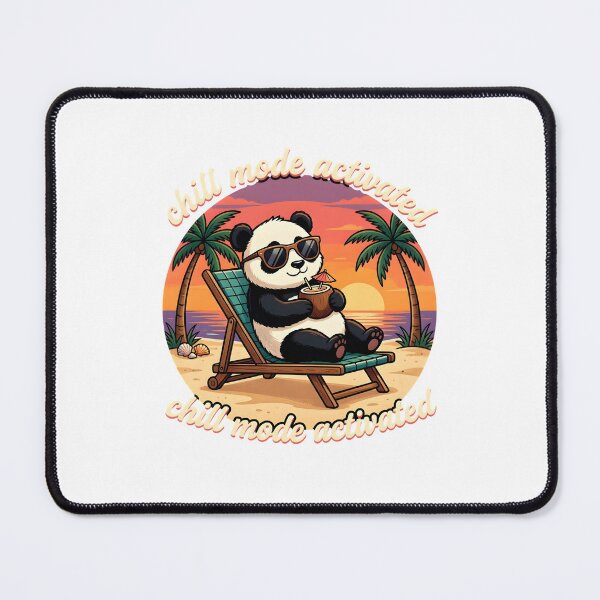 Item preview, Chill Mode Activated Cute Panda Beach Vacation designed and sold by Smoking_Animals .