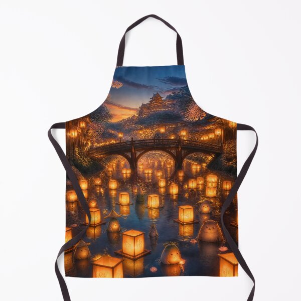 Item preview, Japanese Lantern Festival – Magical Sakura Night and Spirit Lantern River Art designed and sold by kaxymax.