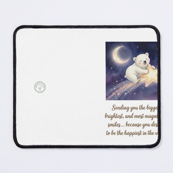 Item preview, Cute Polar Bear on Shooting Star Card designed and sold by YunsCozyCorner.