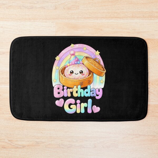 Item preview, Kawaii Birthday Girl Cute Dim Sum Dumpling In Bamboo Steamer Rainbow designed and sold by PhocoNibict.