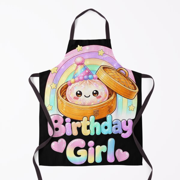 Item preview, Kawaii Birthday Girl Cute Dim Sum Dumpling In Bamboo Steamer Rainbow designed and sold by PhocoNibict.