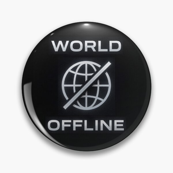 Item preview, World Offline – Disconnect Mode Minimal Aesthetic Design designed and sold by Mad Factory Designs.