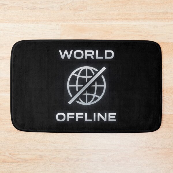 Item preview, World Offline – Disconnect Mode Minimal Aesthetic Design designed and sold by Mad Factory Designs.
