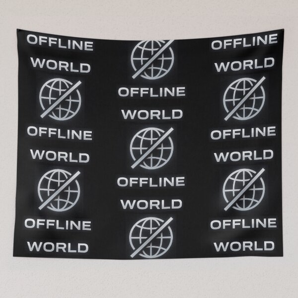 Item preview, World Offline – Disconnect Mode Minimal Aesthetic Design designed and sold by Mad Factory Designs.