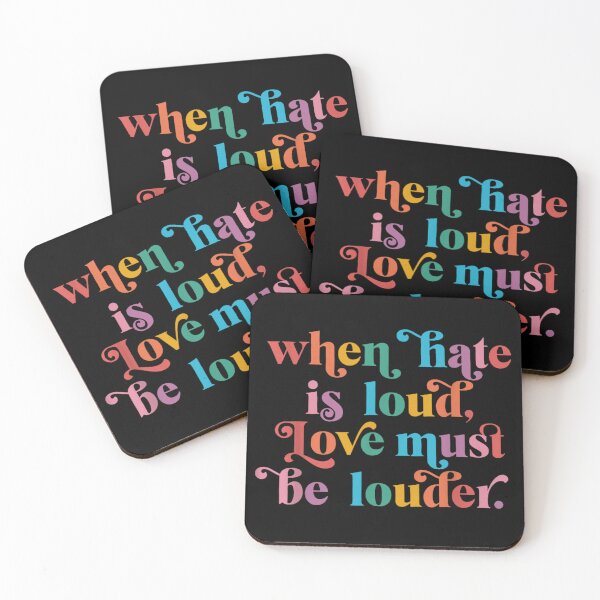 Item preview, When Hate Is Loud Love Must Be Louder Colorful Retro Typography designed and sold by PhocoNibict.