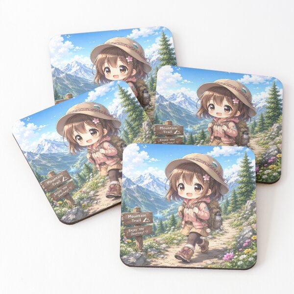 Item preview, Kawaii Chibi Mountain Trail Adventure Girl designed and sold by konkapo00.