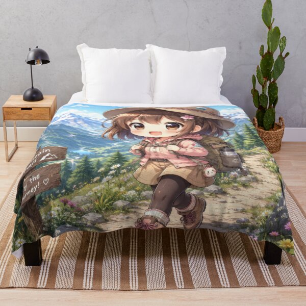 Item preview, Kawaii Chibi Mountain Trail Adventure Girl designed and sold by konkapo00.