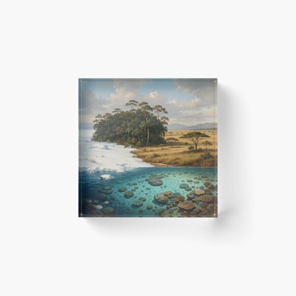 Item preview, Global Biome Fusion of Snow, Forest, Savanna and Ocean in One Harmonious Planet Scene designed and sold by FotoworldEdel.