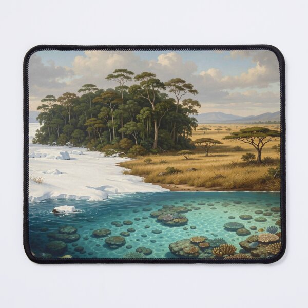 Item preview, Global Biome Fusion of Snow, Forest, Savanna and Ocean in One Harmonious Planet Scene designed and sold by FotoworldEdel.