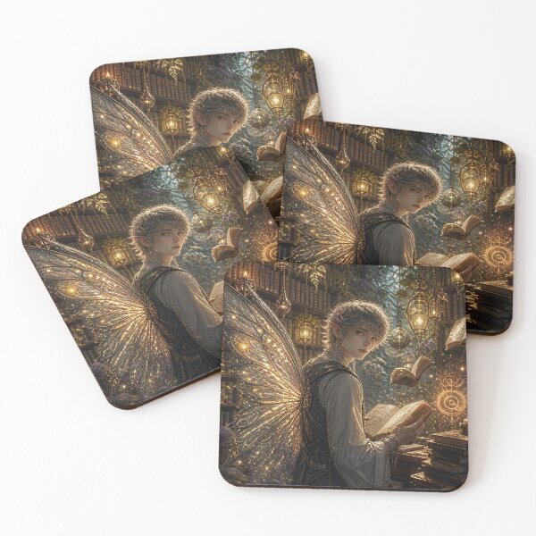 Item preview, Fairy Librarian with Spellbooks designed and sold by sigmaartstudio.