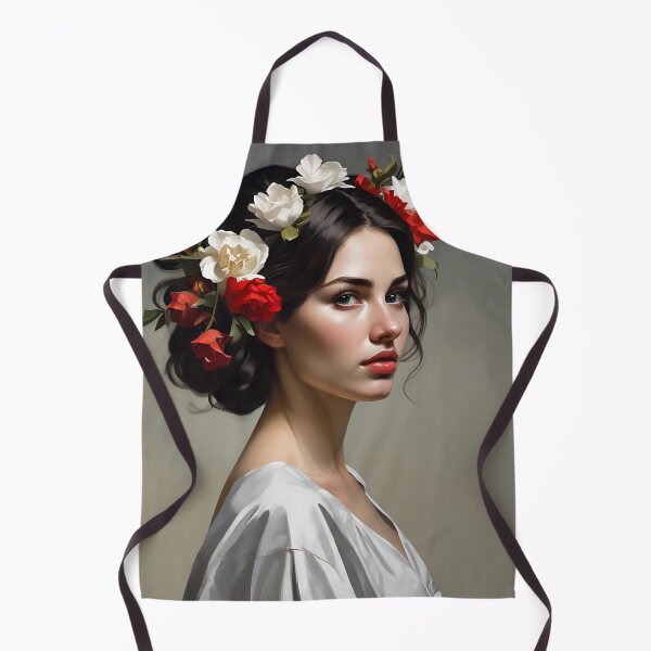 Item preview, Woman with flowers wall art print designed and sold by MK26Designs.