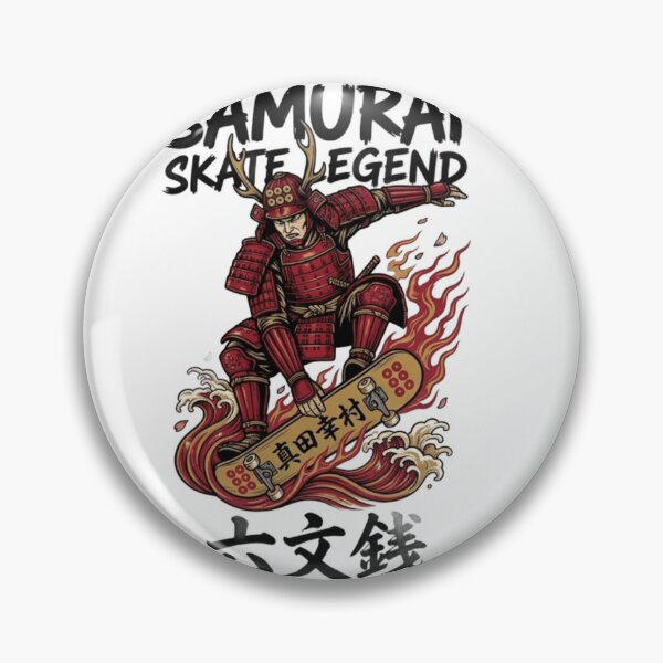 Item preview, Samurai Skate Legend - Sanada Yukimura Shredding the Rokumonsen designed and sold by SAMURAI-KAMON.