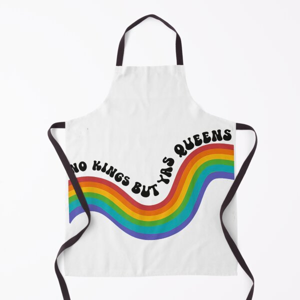Item preview, No Kings But Yas Queens Colorful Rainbow Ribbon Wave Pride Quote designed and sold by ObukiLantara.