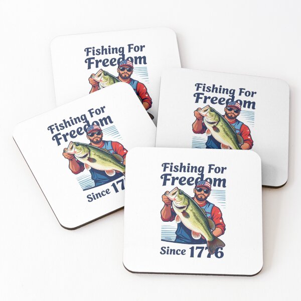 Item preview, Fishing For Freedom Since 1776 Funny Bass Angler 4th of July designed and sold by Meadowmood.