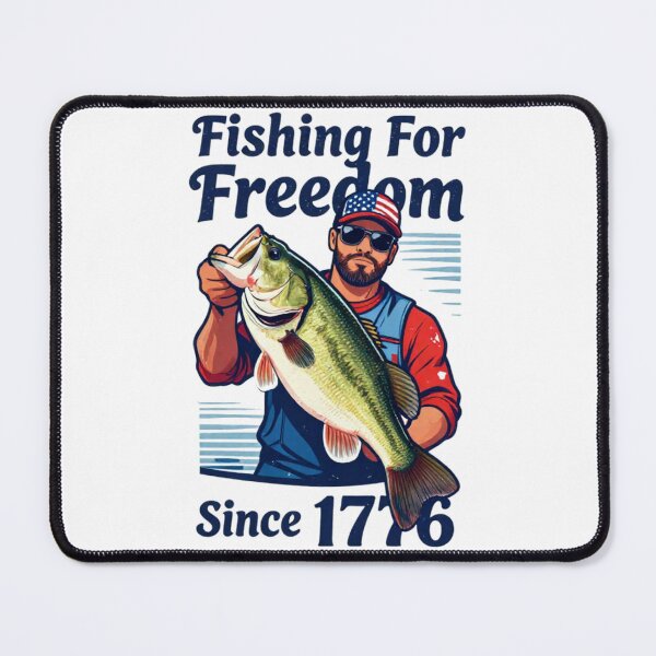Item preview, Fishing For Freedom Since 1776 Funny Bass Angler 4th of July designed and sold by Meadowmood.