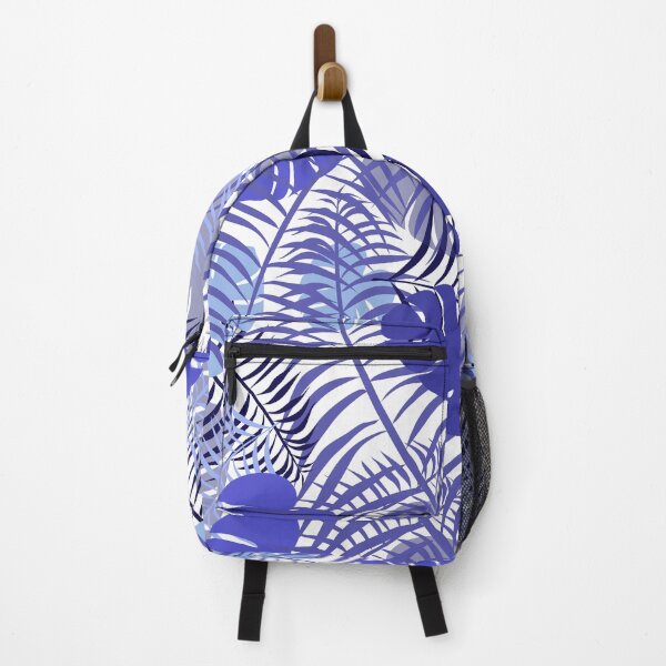 Item preview, Blue and White Tropical Leaf Pattern designed and sold by CreativeBridge.