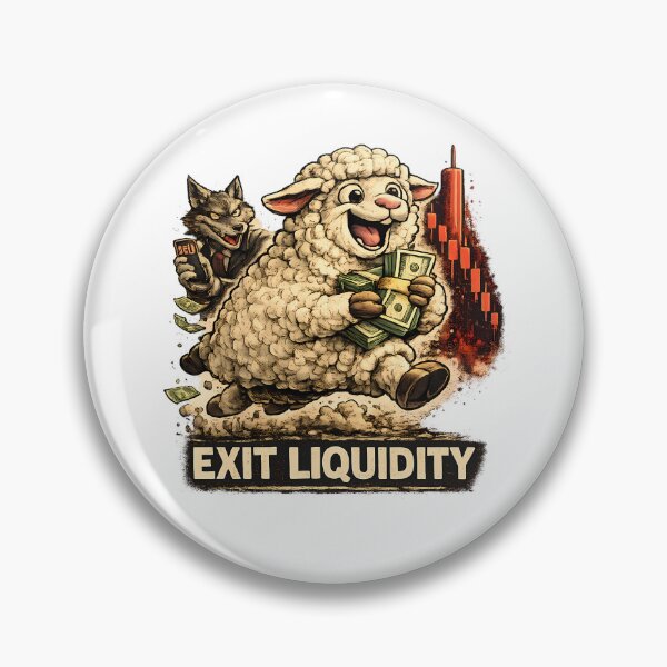 Item preview, Exit Liquidity Funny Crypto Sheep Meme Description designed and sold by DryHumorPrints.