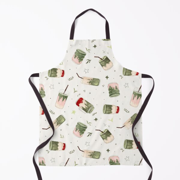 Item preview, Green tea matcha seamless pattern. Strawberry and iced matcha latte. designed and sold by creativecornr.