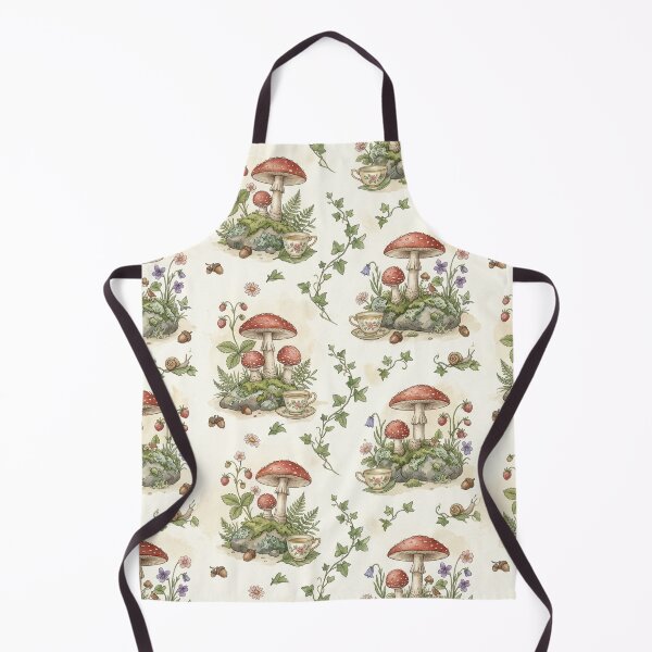 Item preview, Enchanted Forest Tea Party – Vintage Cottagecore Mushroom Pattern designed and sold by OpenDreamArts.