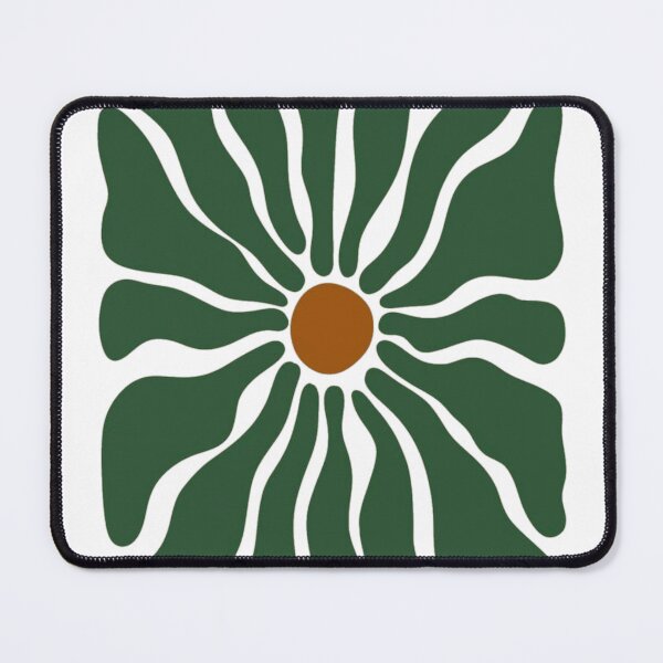 Item preview, Green Abstract Flower Print | Retro Botanical Daisy Art | Groovy Floral Design designed and sold by The-SilentPlace.