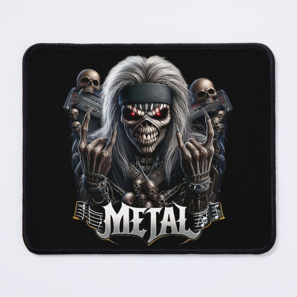 Item preview, Eddie Mascot Tribute Music Skull Art Print designed and sold by DeimosArtIntl.