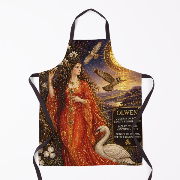 Item preview, Celtic Tree Calendar VI: Olwen and the Hawthorn | Celtic Goddess Art designed and sold by Stoneflower-Art.
