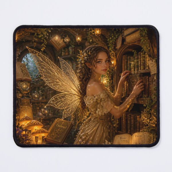 Item preview, Fairy Bookseller in Oak Tree designed and sold by sigmaartstudio.