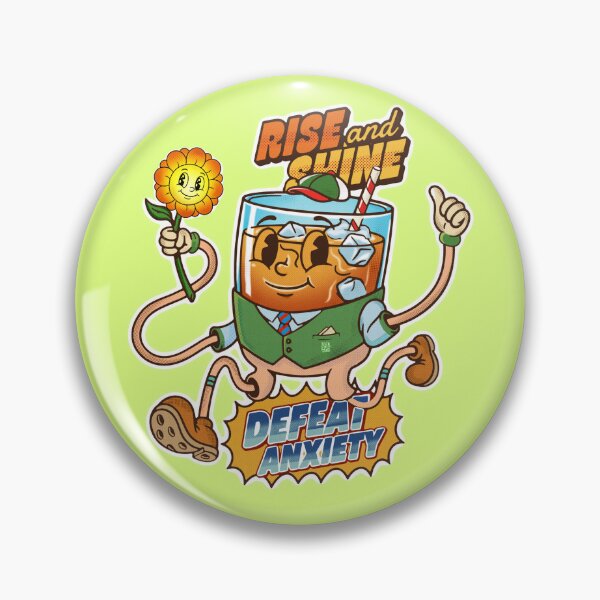 Item preview, Rise and Shine - Defeat Anxiety Retro Cartoon Style designed and sold by Ledocover.