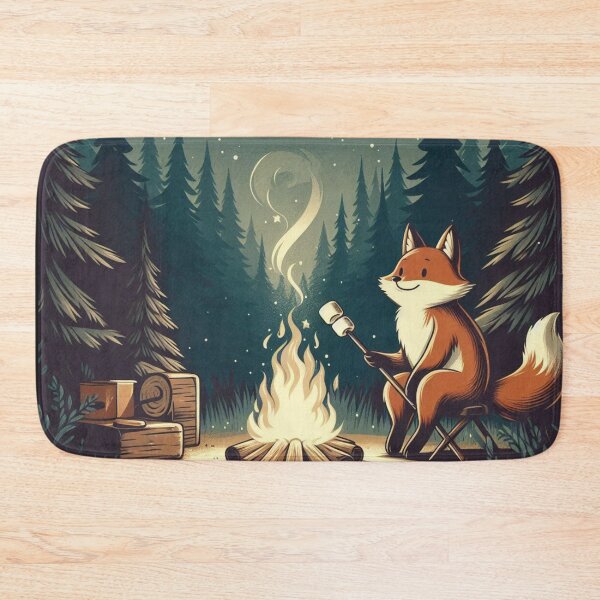 Item preview, Camping Fox – Cozy Night Forest Design designed and sold by Dogandesighn.