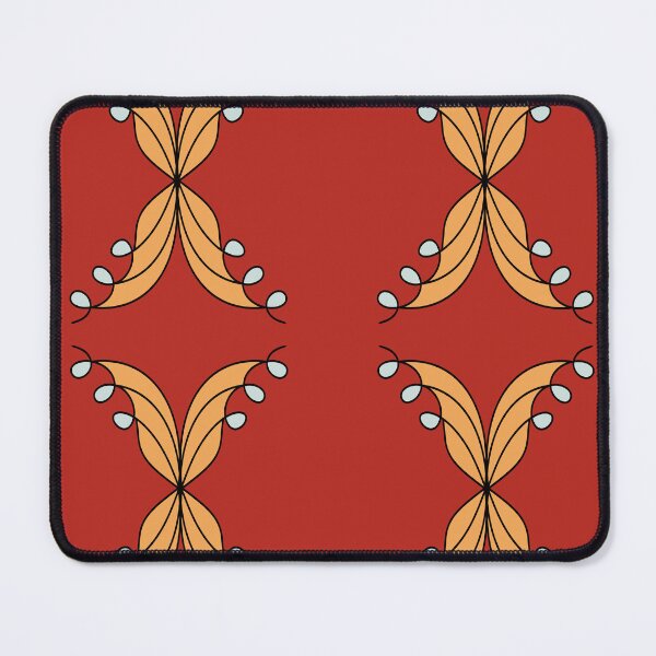 Item preview, Abstract Geometric Floral Pattern in Red and Gold designed and sold by SahmatArt.