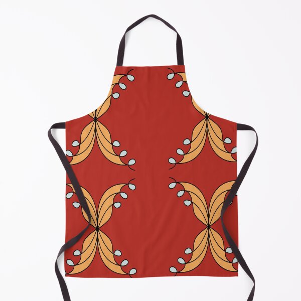 Item preview, Abstract Geometric Floral Pattern in Red and Gold designed and sold by SahmatArt.