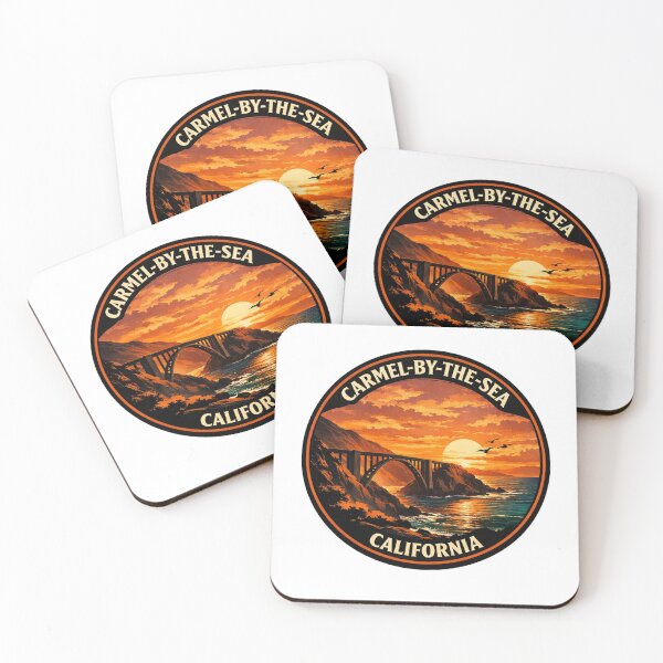 Item preview, Carmel-by-the-Sea California: Coastal Cliff Illustration designed and sold by CircinusStore.