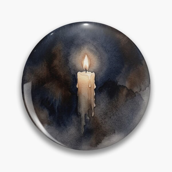 Item preview, Floating Candle in the Void: Minimalist Dark Academia Watercolor designed and sold by GrabaHuk.