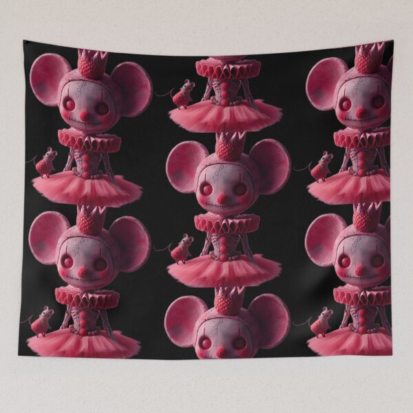 Item preview, Gothic Pink Mouse Clown Princess and Little Companion designed and sold by LujziWorld.